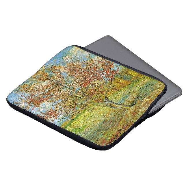 Pink Peach Tree in Blossom by Vincent van Gogh Laptop Sleeve (Front Top)