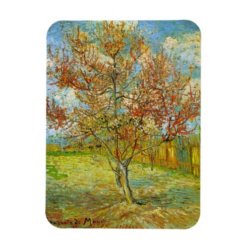 Pink Peach Tree in Blossom by Vincent van Gogh Magnet