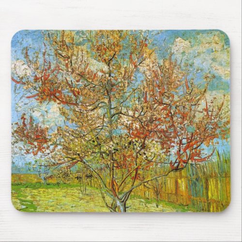 Pink Peach Tree in Blossom by Vincent van Gogh Mouse Pad