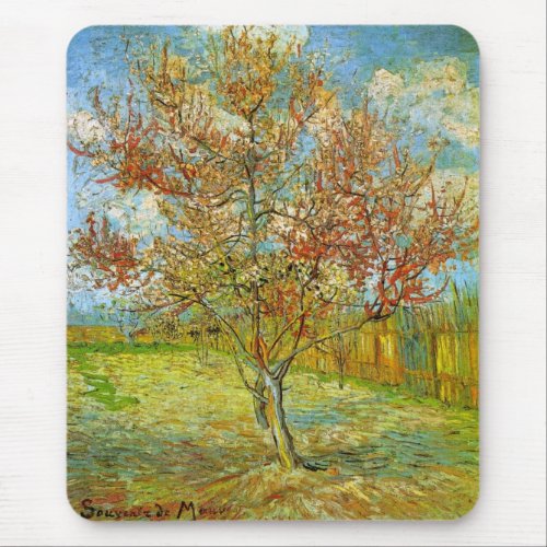 Pink Peach Tree in Blossom by Vincent van Gogh Mouse Pad