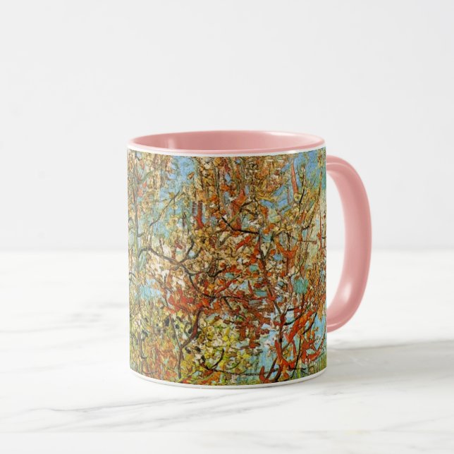 Pink Peach Tree in Blossom by Vincent van Gogh Mug (Front Right)