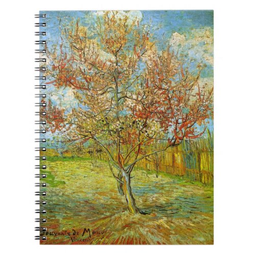 Pink Peach Tree in Blossom by Vincent van Gogh Notebook