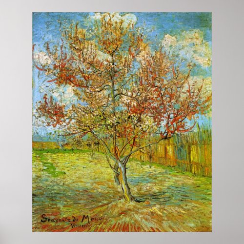 Pink Peach Tree in Blossom  by Vincent van Gogh Poster