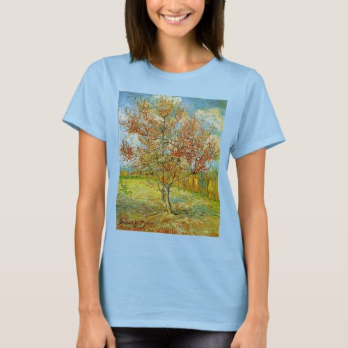 Pink Peach Tree in Blossom by Vincent van Gogh T_Shirt