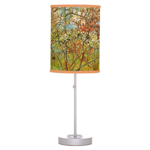 Pink Peach Tree in Blossom by Vincent van Gogh Table Lamp