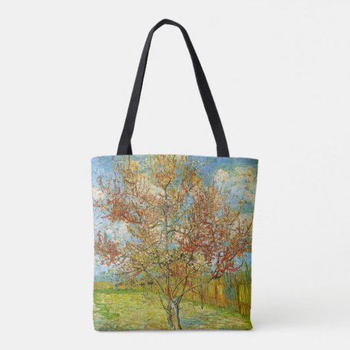 Pink Peach Tree in Blossom by Vincent van Gogh Tote Bag