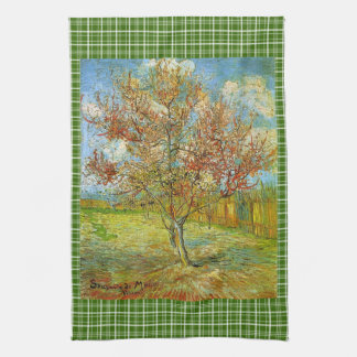 Pink Peach Tree in Blossom Reminiscence of Mauve Kitchen Towel