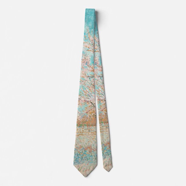 Pink Peach Tree, Vincent van Gogh Neck Tie (Front)
