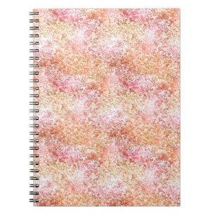 Pink Peach Unicorn Glitter Notebook