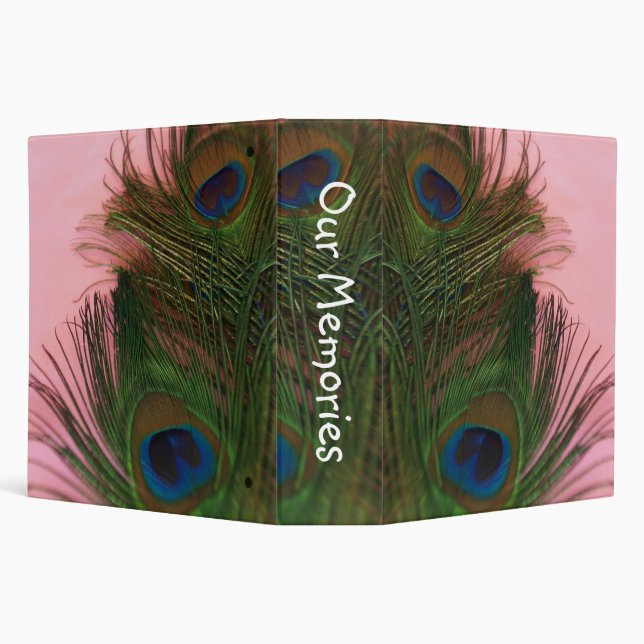 Pink Peacock Feathers Binder (Background)