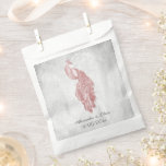 Pink Peacock Wedding Favor Bag<br><div class="desc">Pass out wedding favors for your guests with a set of Pink Peacock Wedding Favor Bag.  Bag design features an elegant peacock against delicate foliage and grunge background.   Personalize with the groom and bride's names along with the wedding date. Additional wedding stationery available with this design as well.</div>