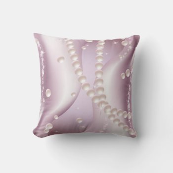 Pink Pearl Abstract Throw Pillow by FantasyPillows at Zazzle