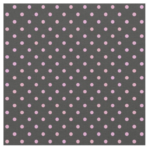 Pink Pearl and thunder gray polka dots Fabric