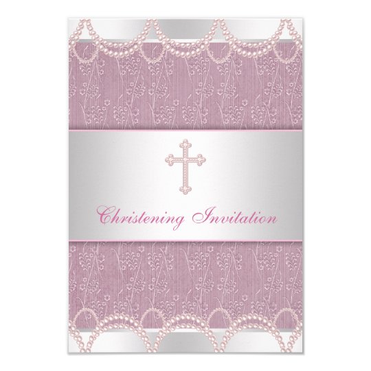 pink pearl cross baby