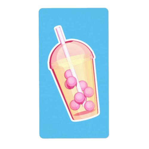 Pink Pearl Milk Bubble Tea    Label