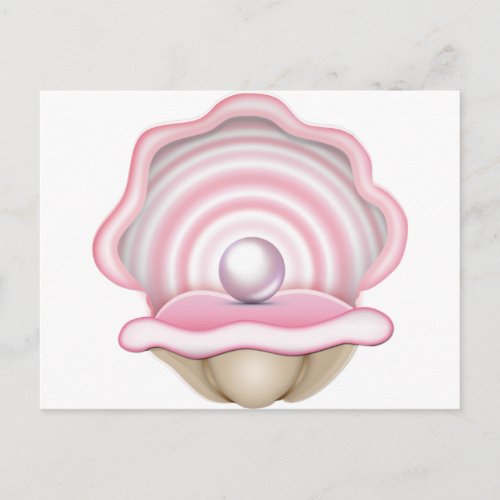 Pink Pearl Oyster Postcard