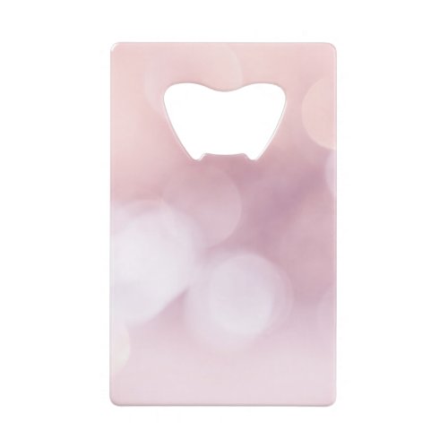 Pink Pearlescent Look Rose Gold Abstract  Credit Card Bottle Opener