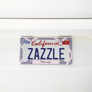 Pink Pearls and Bling Girly License Plate Frame