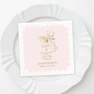 Pink Pearls and Prosecco Bridal Shower Napkins