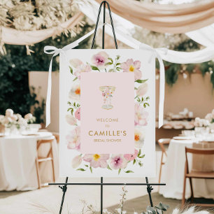 Pink Pearls and Prosecco Bridal Shower Welcome Foam Board