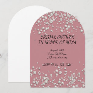 PINK PEARLS BRIDAL SHOWER INVITATION