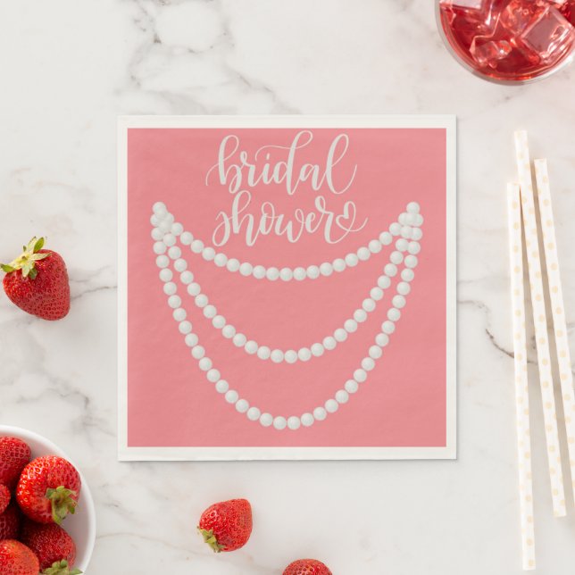 pink pearls bridal shower napkins (Insitu)