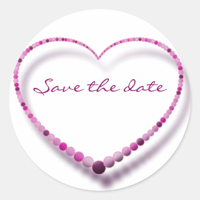 pink pearls classic round sticker (Front)