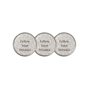 Pink Pearls Gold Chain Birthday Golf Ball Marker