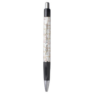 Pink Pearls Gold Chain Pen