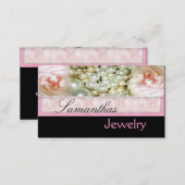 Pink Pearls Jewelry Business Cards (Front/Back)