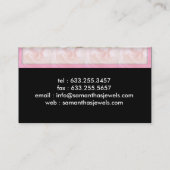Pink Pearls Jewelry Business Cards (Back)