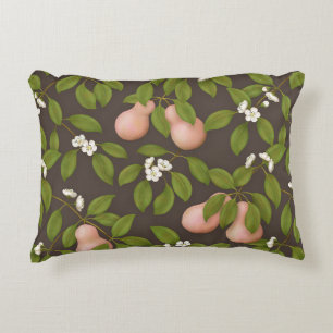 Pink Pears (dark brown) Accent Pillow