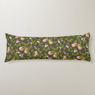 Pink Pears (dark brown) Body Pillow
