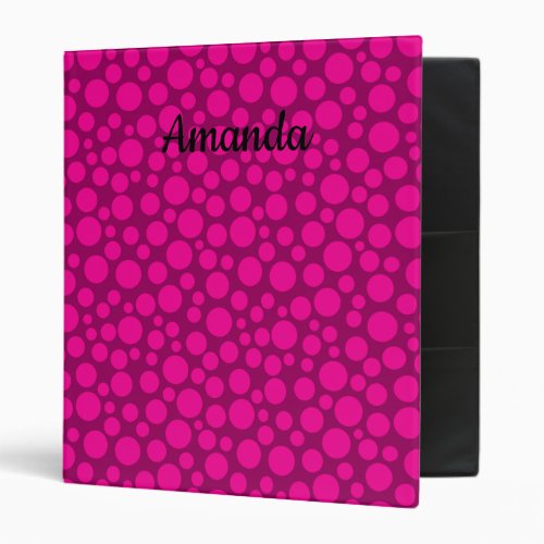 Pink peas large  3 ring binder