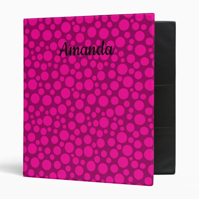 Pink peas large  3 ring binder (Front/Inside)