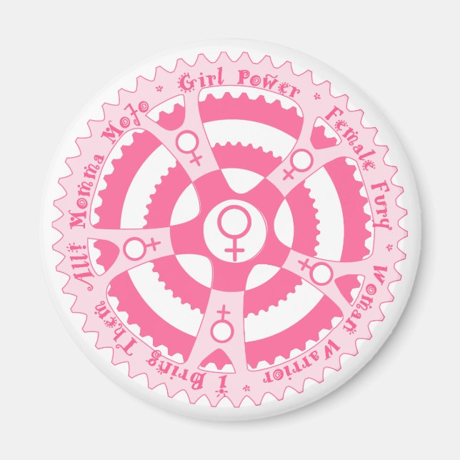 Pink Pedal Power Magnet (Front)