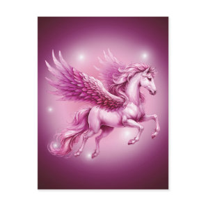 Pink Pegasus Pretty Fantasy Postcard