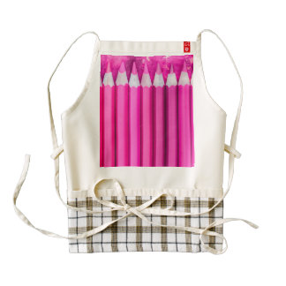 pink pencils zazzle HEART apron