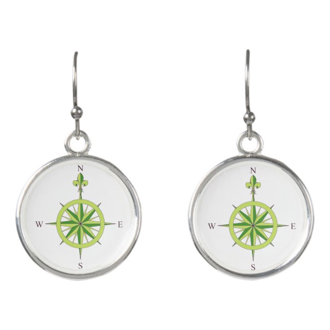 Pink pendants of minimalist winds earrings (Front)