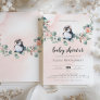 Pink Penguin Baby Shower Girl Invitation