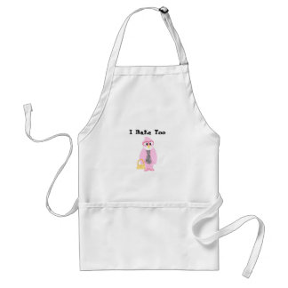 Pink Penguin - I Bake Too Adult Apron