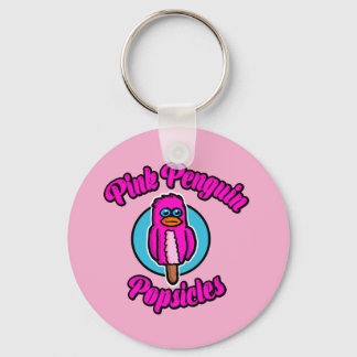 Pink Penguin Popsicle Keychain