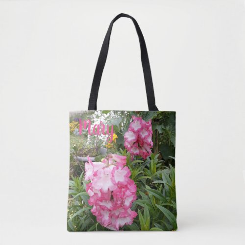 Pink Penstemon Flower floral Garden Photo Tote Bag