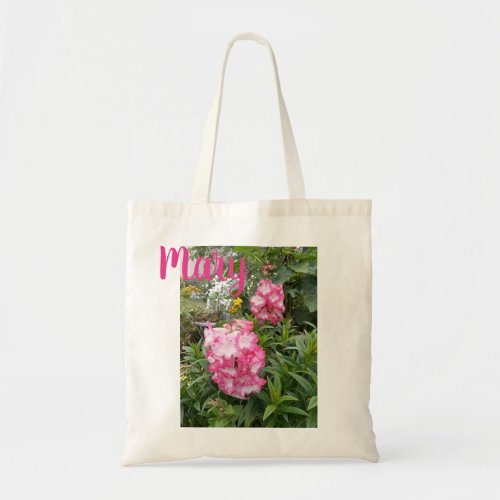 Pink Penstemon Flower floral Photo Tote Bag