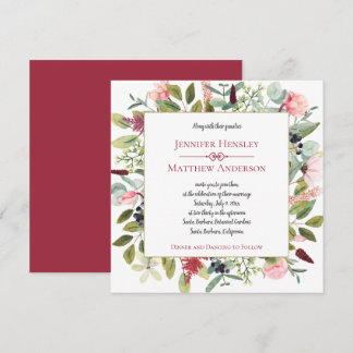 Pink Peonies and Eucalyptus Decorative Floral Invitation