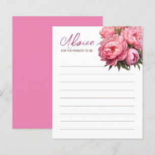 Pink Peonies Baby Shower Game Advice For Parents