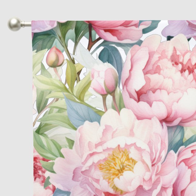 Pink Peonies Blackout Curtains (Pocket)