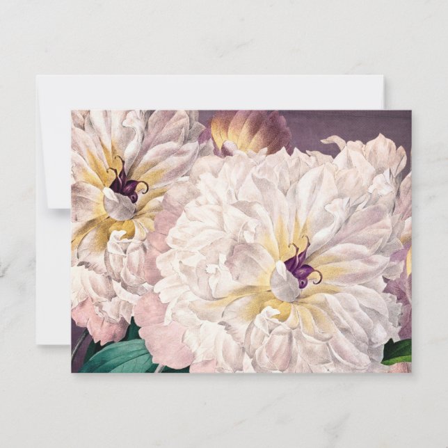 Pink Peonies Flat Greeting Card (Front)