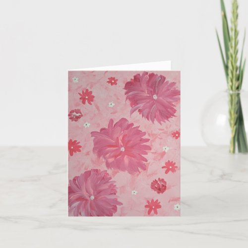 Pink Peonies Floral Note Card