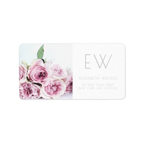 PINK PEONIES FLORAL  PHOTOGRAPHY ADDRESS LABELS